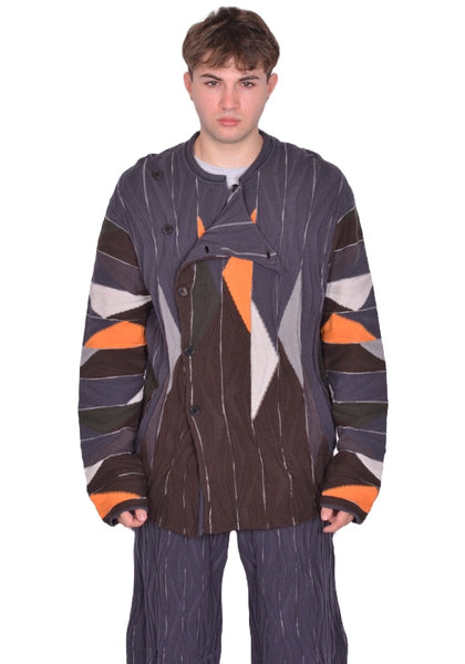 KIKO KOSTADINOV RADAY KNITTED JACKET BROWN/MULTI FW25 | DOSHABURI Shop