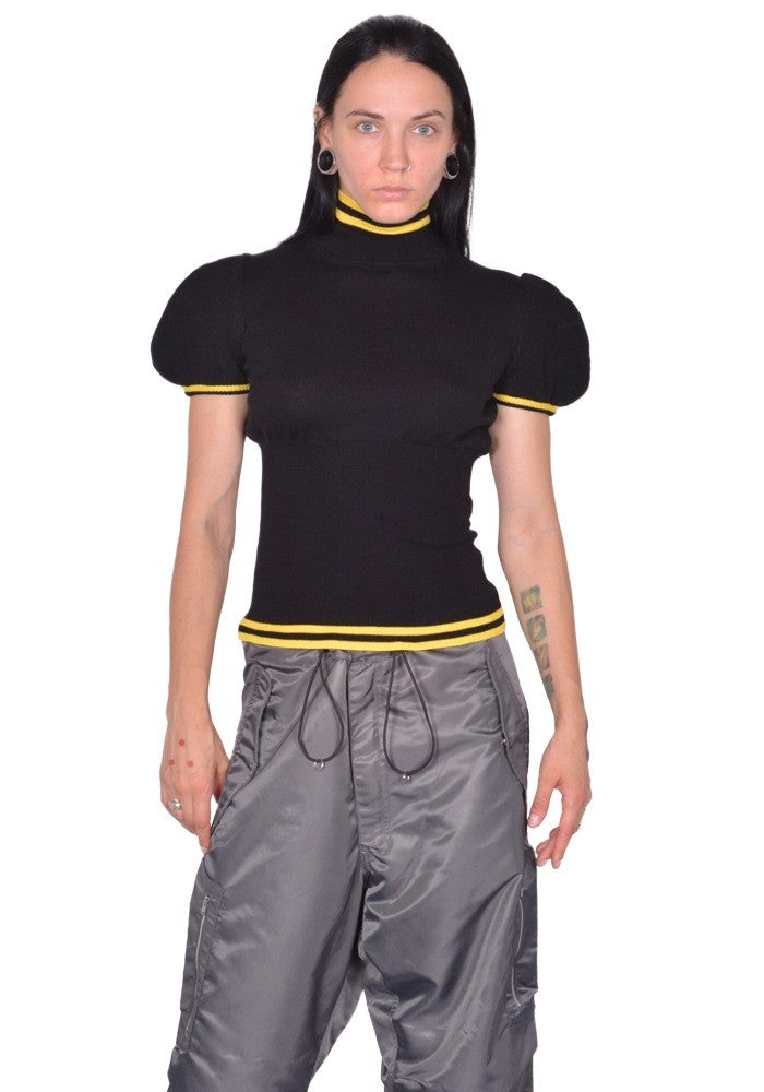 KIKO KOSTADINOV WOMEN SIMONE KNIT TOP INK BLACK FW25 | DOSHABURI Shop