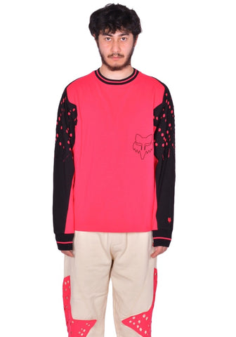 KIKO KOSTADINOV x FOX LAB 39634-170  PERFORATED LONG SLEEVE T-SHIRT PINK
