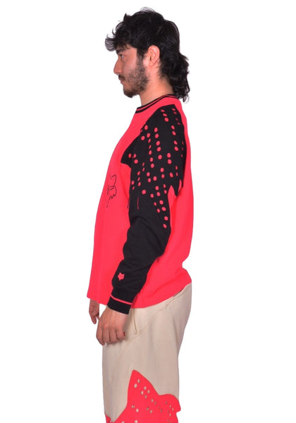 KIKO KOSTADINOV x FOX LAB 39634-170  PERFORATED LONG SLEEVE T-SHIRT PINK