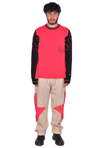 KIKO KOSTADINOV x FOX LAB 39634-170  PERFORATED LONG SLEEVE T-SHIRT PINK