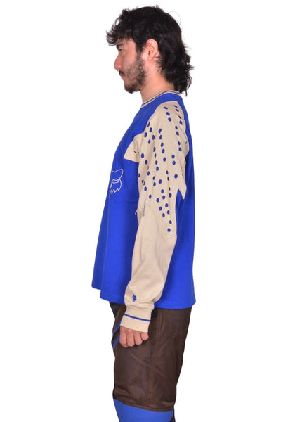 KIKO KOSTADINOV x FOX LAB PERFORATED LONG SLEEVE T-SHIRT BLUEBERRY FW25