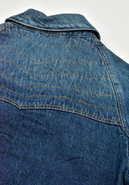 KIKO KOSTADINOV x LEVI'S ARTICULATE DENIM TRUCKER JACKET BLUE | DOSHABURI Shop