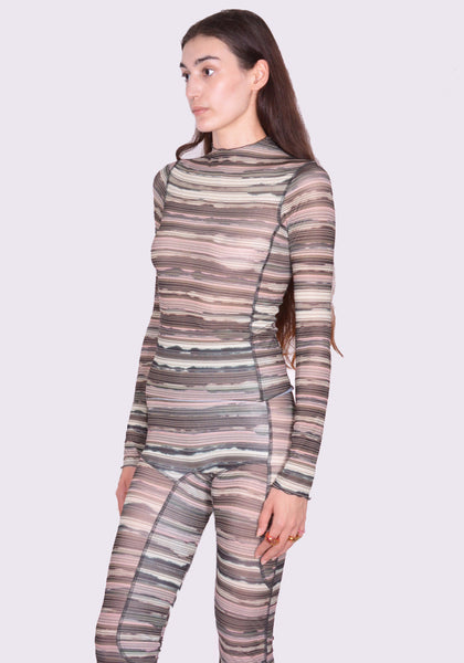 KNWLS HALCYON TOP BLEACH STRIPES FW24 | DOSHABURI Online Shop