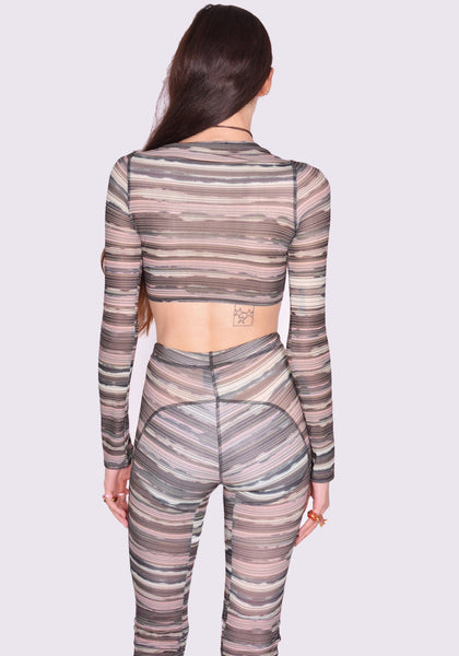 KNWLS IT0BLSTRIPE INFINITY TOP BLEACH STRIPE FW24 | DOSHABURI Online Shop