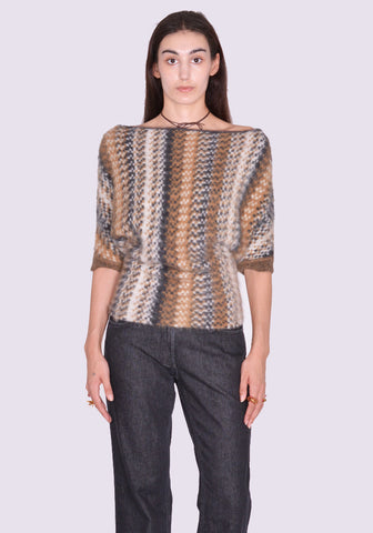 KNWLS SCALT0SNAKE SCALE KNIT TOP SNAKE FW24 | DOSHABURI Online Shop