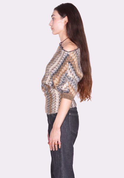 KNWLS SCALT0SNAKE SCALE KNIT TOP SNAKE FW24 | DOSHABURI Online Shop