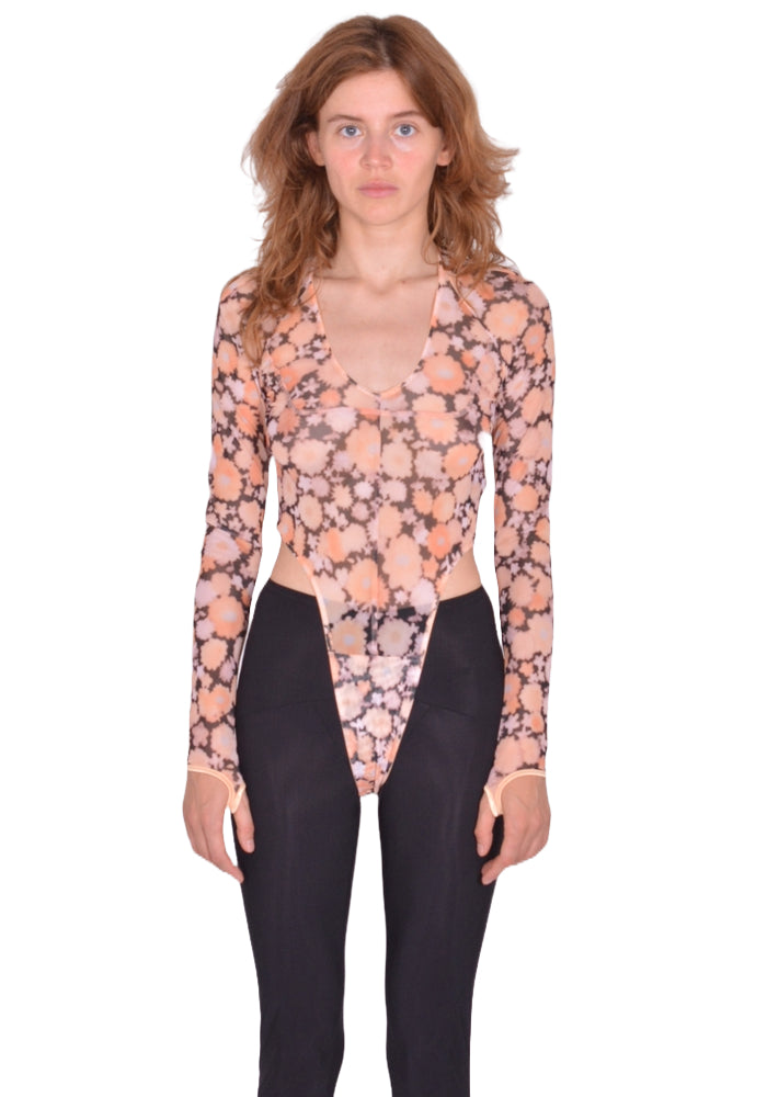 KNWLS SS25-HAZLEO0 HAZE LEOTARD HAZY FLORAL SS25 | DOSHABURI Shop