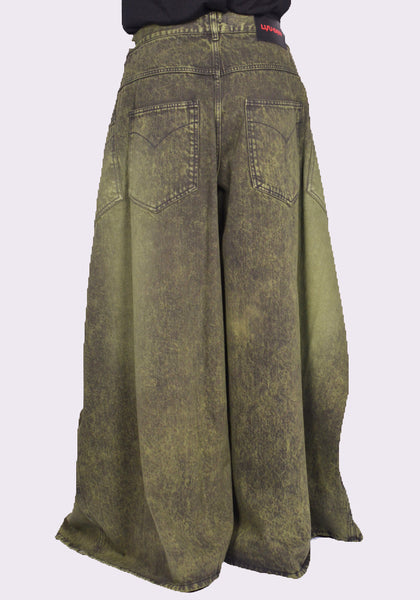 LU'U DAN MAXI MAXI MAXI JEANS WASHED GREEN FW24 | DOSHABURI Online Shop