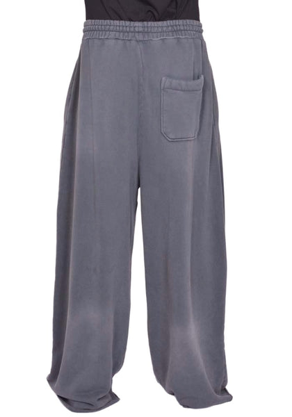 LU'U DAN RAW-CUT BONTAN SWEATPANTS BLACK SMOKE FW25 | DOSHABURI Shop