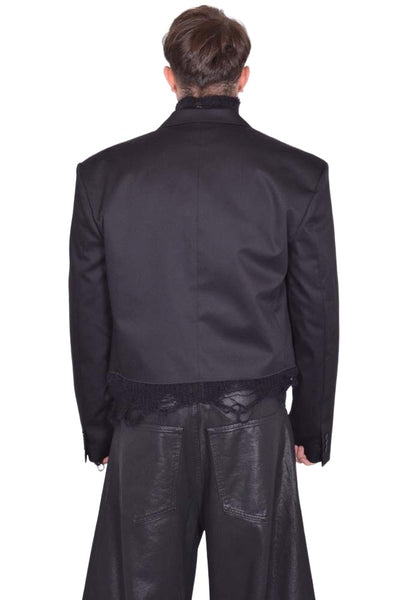 LU'U DAN SLASHED BLAZER BLACK FW25 | DOSHABURI Online Shop