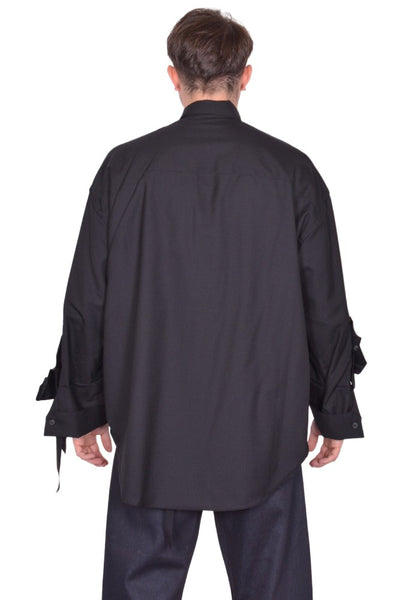 MAINA YEE  M.Y. SHIRT 1 OVERSIZED SHIRT BLACK FW25 | DOSHABURI Shop
