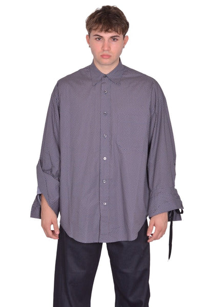 MAINA YEE M.Y. SHIRT 1 OVERSIZED SHIRT NAVY/RED/WHITE FW25 | DOSHABURI Shop