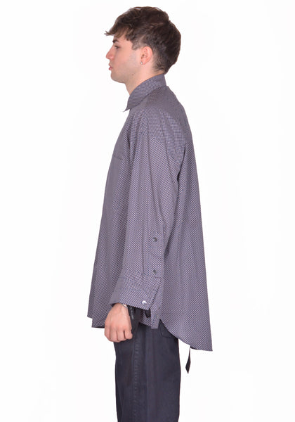 MAINA YEE M.Y. SHIRT 1 OVERSIZED SHIRT NAVY/RED/WHITE FW25 | DOSHABURI Shop