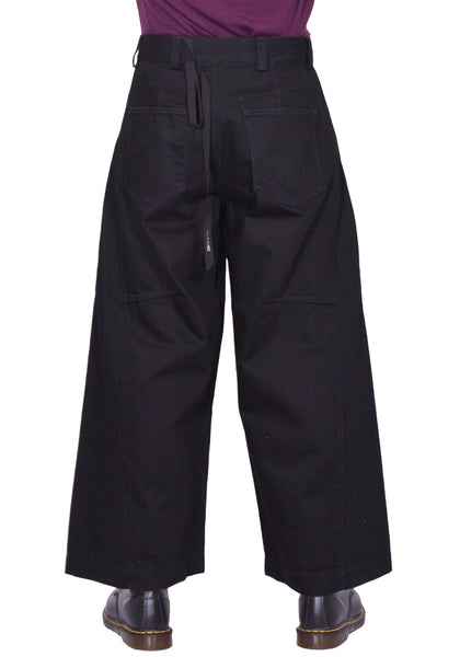 MARINA YEE DEAN JULIUS WIDE LEGGED DENIM TROUSERS BLACK SS26 | DOSHABURI Shop