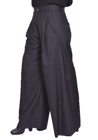 MARINA YEE JULIUS KNEE DARTS TROUSERS BLACK SS25 | DOSHABURI Shop