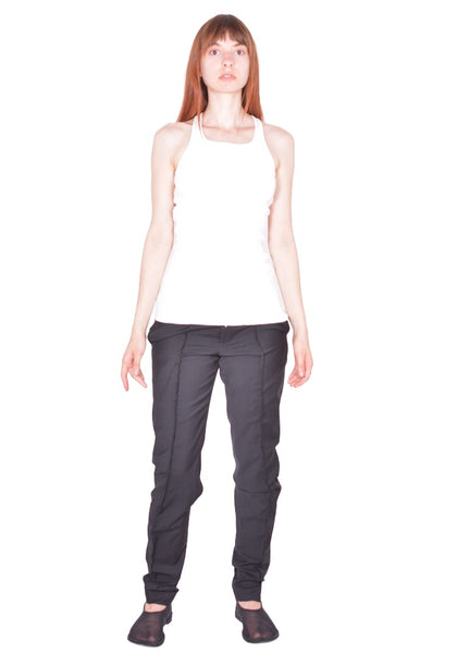 MATIERES FECALES CROSS SEAM TANK KNIT SCLERA WHITE SS26 | DOSHABURI Shop