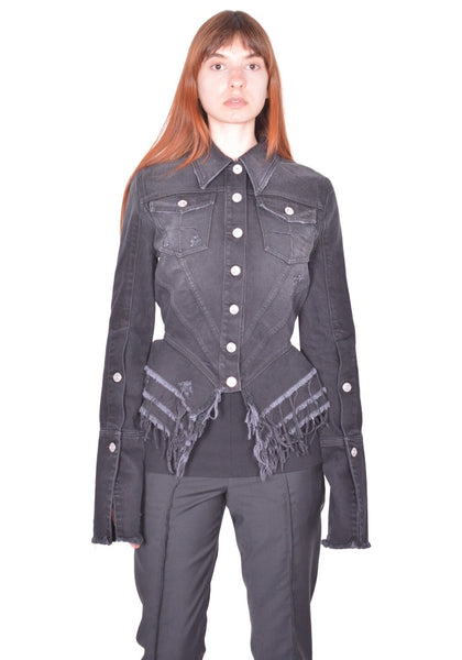 MATIERES FECALES DENIM JACKET SCLERA BLACK SS26 | DOSHABURI Shop
