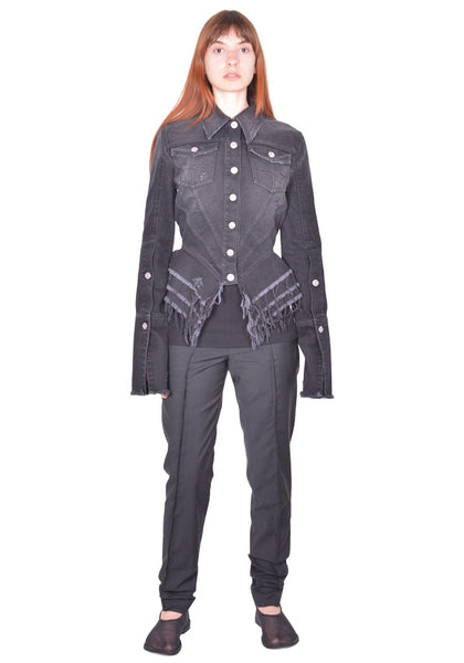 MATIERES FECALES DENIM JACKET SCLERA BLACK SS26 | DOSHABURI Shop