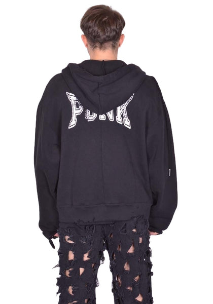 MATIERES FECALES SWEAT HOODIE PUNK SCLERA BLACK FW25 | DOSHABURI Shop