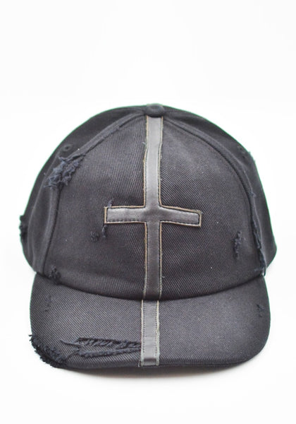 MATIERES FECALES UNISEX SYMBOL LEATHER CAP BLACK FW26 | DOSHABURI Shop
