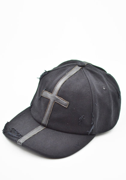 MATIERES FECALES UNISEX SYMBOL LEATHER CAP BLACK FW26 | DOSHABURI Shop
