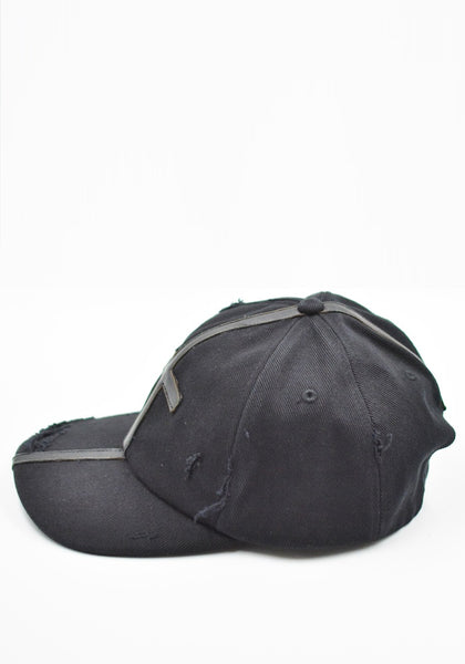 MATIERES FECALES UNISEX SYMBOL LEATHER CAP BLACK FW26 | DOSHABURI Shop