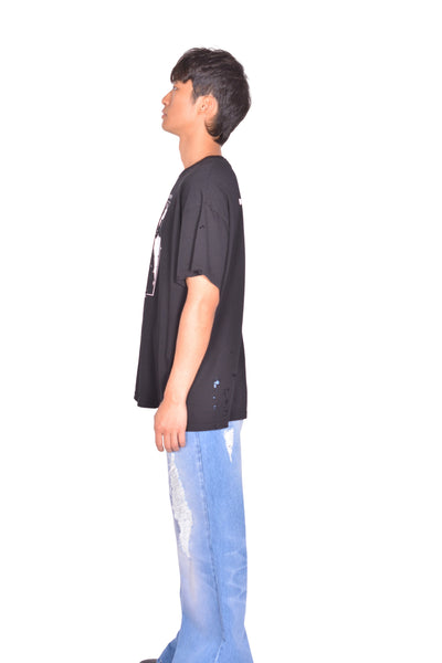 MATIERES FECALE HANNAH TEE KNIT SCLERA BLACK SS26 | DOSHABURI Shop