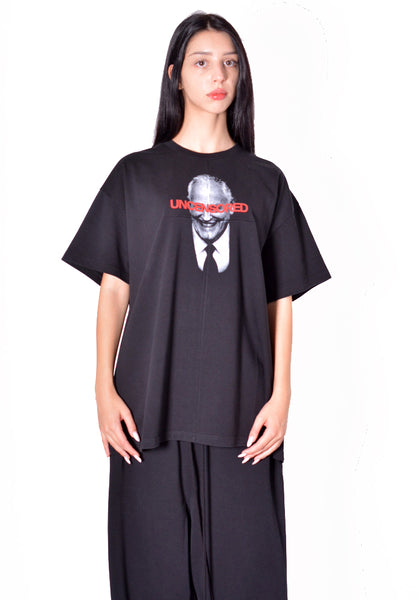 MATIERES FECALE MAT03T004-1 UNISEX CORPORATE CANNIBAL T-SHIRT BLACK (New Season FW26)