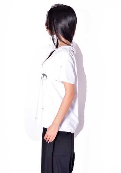 MATIERES FECALE MAT03T002-2 UNISEX POWER T-SHIRT WHITE FW26 | DOSHABURI Shop