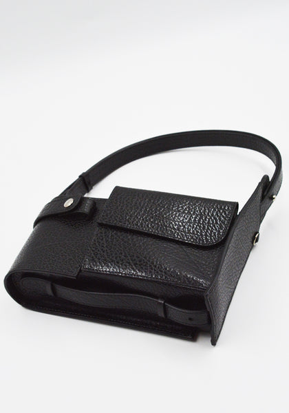 MERRYL TIELMAN LOUWRENS SHOULDER/CROSBODY BAG BLACK PEBBLED | DOSHABURI