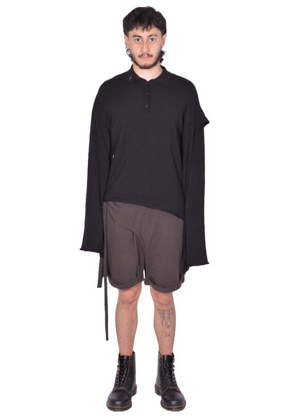 OTTOLINGER DECONSTRUCTED KNIT SWEATER BLACK FW25 | DOSHABURI Shop