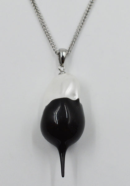 OTTOLINGER DIPPED PEARL CHAIN NECKLACE SILVER/BLACK FW25 | DOSHABURI Shop