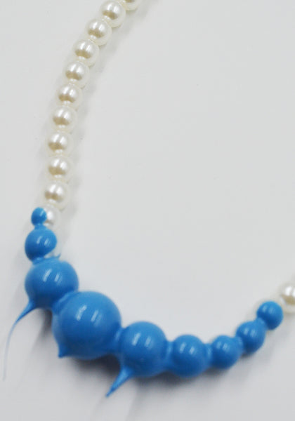OTTOLINGER  DIPPED PEARL NECKLACE SILVER/BLUE FW25 | DOSHABURI Shop