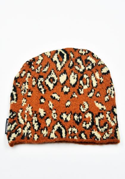 OTTOLINGER LEOPARD KNIT BEANIE BROWN FW24 | DOSHABURI Online Shop