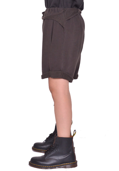 OTTOLINGER OTTO ROLLED TRACK SHORTS DARK BROWN SS25 | DOSHABURI Shop