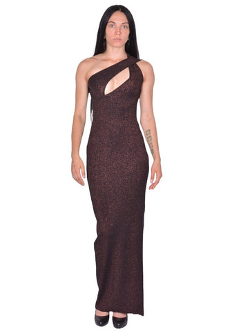 OTTOLINGER TWISTED RIB DRESS BLACK/BRONZE GLITTER FW25 | DOSHABURI Shop