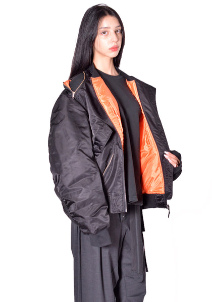 OTTOLINGER 109-704309-02 UNISEX FOREVER ZIP BOMBER BLACK FW2026 | DOSHABURI Online Shop