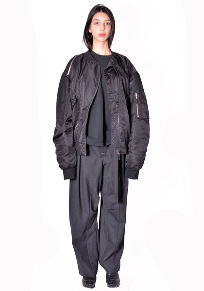 OTTOLINGER 109-704309-02 UNISEX FOREVER ZIP BOMBER BLACK FW2026 | DOSHABURI Online Shop