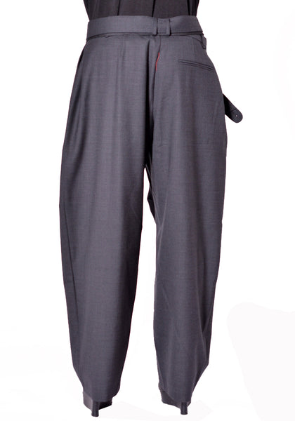 OTTOLINGER WOMEN 123-205423-01X WOMEN  STRAPPED BAGGY SUIT PANTS(X) GREY FW2026 | DOSHABURI Shop 