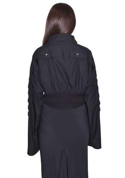 RICK OWENS ANTHEM FLIGHT JACKET BLACK SS25 | DOSHABURI Online Shop