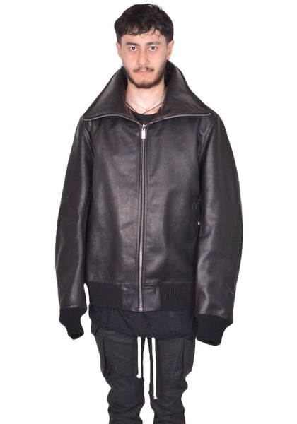 RICK OWENS BLIXA DRACUCOLLAR LEATHER JACKET FW25 | DOSHABURI Shop