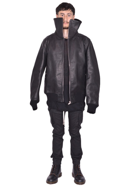 RICK OWENS BLIXA DRACUCOLLAR LEATHER JACKET FW25 | DOSHABURI Shop