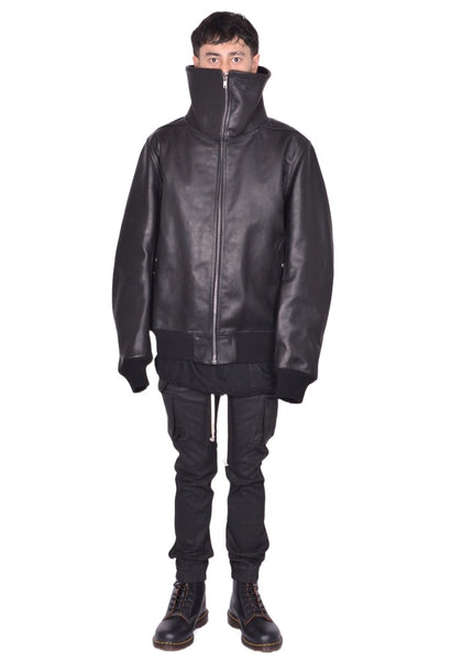RICK OWENS BLIXA DRACUCOLLAR LEATHER JACKET FW25 | DOSHABURI Shop