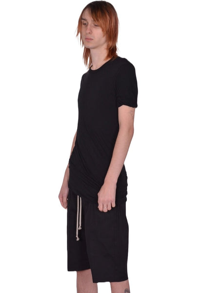 RICK OWENS DOUBLE LAYERED T-SHIRT BLACK SS26 | DOSHABURI Online Shop