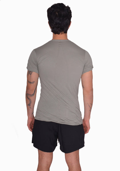 RICK OWENS DOUBLE LAYERED T-SHIRT CELADON SS25 | DOSHABURI Online Shop