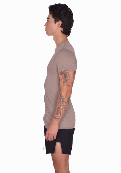 RICK OWENS MEN DOUBLE LAYERED T-SHIRT FLESH SS25 | DOSHABURI Online Shop