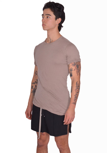 RICK OWENS MEN DOUBLE LAYERED T-SHIRT FLESH SS25 | DOSHABURI Online Shop