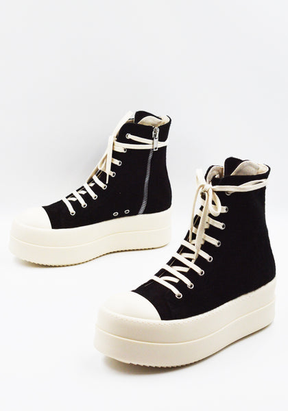 RICK OWENS DRKSHDW DU02E7831 BMO 911 DOUBLE BUMPER SNEAKERS BLACK/MILK