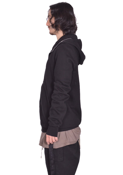 RICK OWENS DRKSHDW GIMP ZIP SWEAT HOODIE BLACK SS25 | DOSHABURI Shop